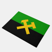 鉱夫・鉱山労働者国旗 ドアマット (アングル)