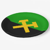 鉱夫・鉱山労働者国旗 ペーパープレート (アングル)