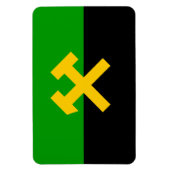 鉱夫・鉱山労働者国旗 マグネット (縦)