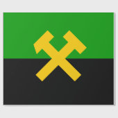 鉱夫・鉱山労働者国旗 ラッピングペーパー (フラット)