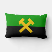 鉱夫・鉱山労働者国旗 ランバークッション (裏面)