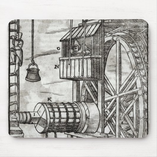 鉱山から水を得るためのウィンチ マウスパッド (正面)