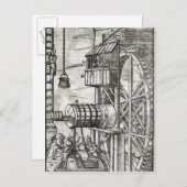 鉱山から水を汲み上げるための巻揚機 ポストカード (正面/裏面)