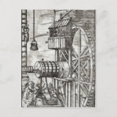 鉱山から水を汲み上げるための巻揚機 ポストカード (正面)