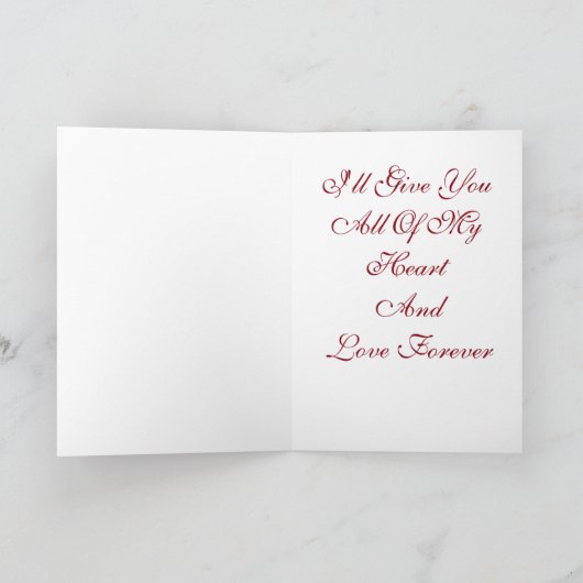 鉱山のバレンタインカードがあって下さい シーズンカード (内部)