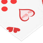 鉱山のバレンタインデーのハートの水玉模様の赤いピンクがあって下さい ショートテーブルランナー (コーナー)