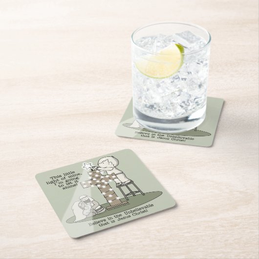 鉱山の光 スクエアペーパーコースター (インサイチュ)