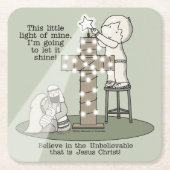 鉱山の光 スクエアペーパーコースター (正面)