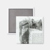 鉱山の坑道に巻き込まれた少年と少女 マグネット (正面/裏面)