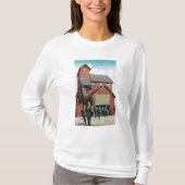 鉱山の外観、労働者の出ること Tシャツ (正面)