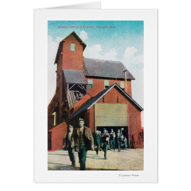 鉱山の外部ビュー、労働者が終了 (正面)