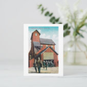 鉱山の外部ビュー、労働者が終了 ポストカード (スタンド正面)