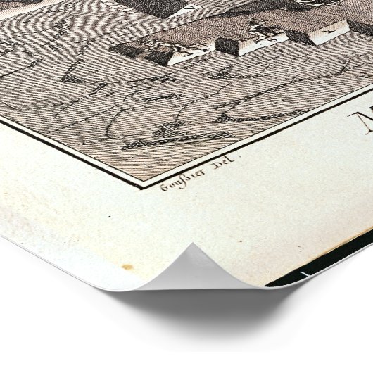 鉱山の断面積 ポスター (角)