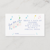 鉱山の甘い子ミュージカルおむつラッフル エンクロージャーカード (正面)