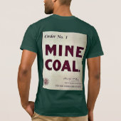 鉱山の石炭 Tシャツ (裏面)