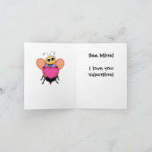 鉱山の蜂蜜の蜂のバレンタインの芸術があって下さい シーズンカード (内部)