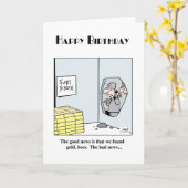 鉱山の誕生日3 カード (黄色い花)