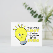 鉱山の郵便はがきのこの小さいライト 案内ポストカード (スタンド正面)