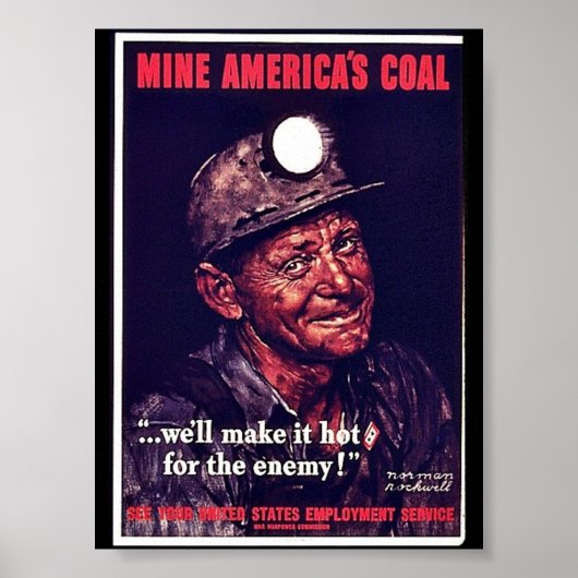 鉱山アメリカの石炭 ポスター (正面)