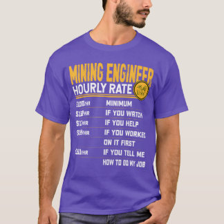 鉱山技師の時給 冗談鉱業エンジニア Tシャツ