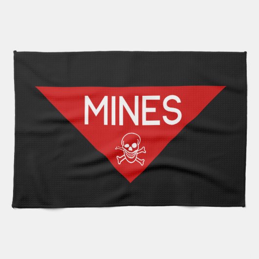 鉱山標識 |看板 |記号 キッチンタオル (横)