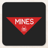 鉱山標識 |看板 |記号 スクエアペーパーコースター (正面)