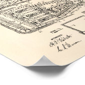 鉱山機械1915年特許美術古ピーパー ポスター (角)