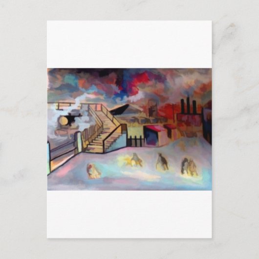 鉱山都市 ポストカード (正面)