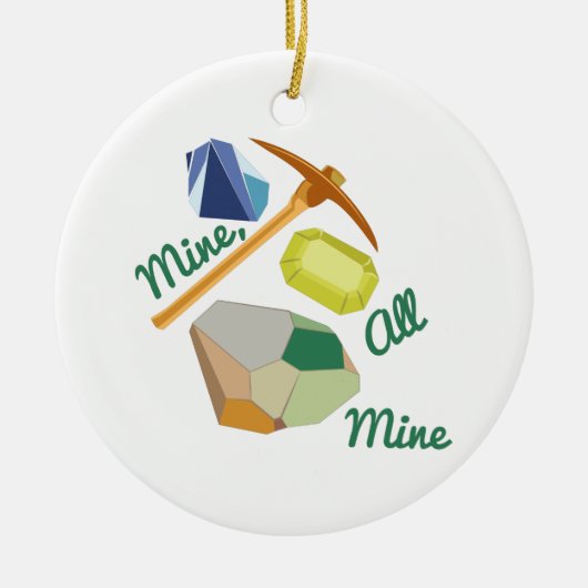 鉱山、鉱山 セラミックオーナメント (正面)