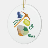 鉱山、鉱山 セラミックオーナメント (左)