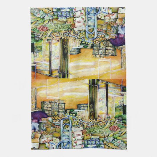 鉱業化の芸術的妨げ キッチンタオル (縦)