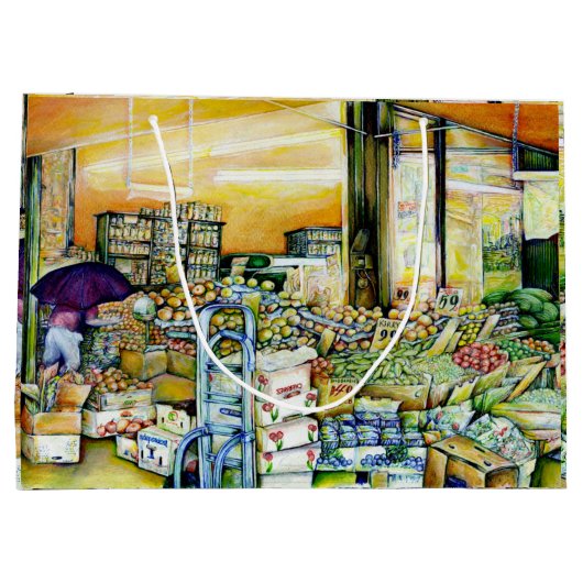 鉱業化の芸術的妨げ ラージペーパーバッグ (裏面)