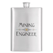 鉱業技術者装飾線 フラスク (正面)