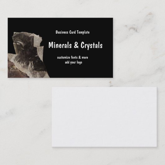 鉱物および水晶 名刺 (正面/裏面)