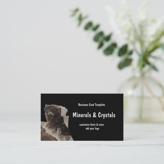 鉱物および水晶 名刺 (スタンド正面)