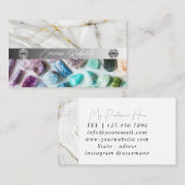 鉱物アメジスト結晶石英組織 名刺 (正面/裏面)