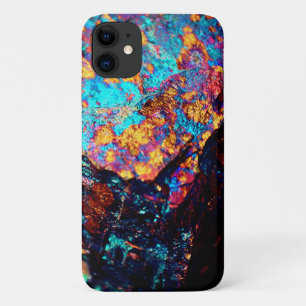 鉱物カルコパイライト石の結晶の黒 iPhone 11 ケース