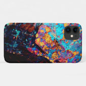 鉱物カルコパイライト石の結晶の黒 Case-Mate iPhoneケース (裏面(横))