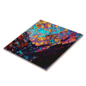 鉱物カルコパイライト石黒青金ゴールド タイル (側面)