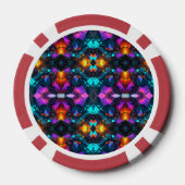 鉱物白熱［赤熱］光を放つ岩層 ポーカーチップ (裏面)