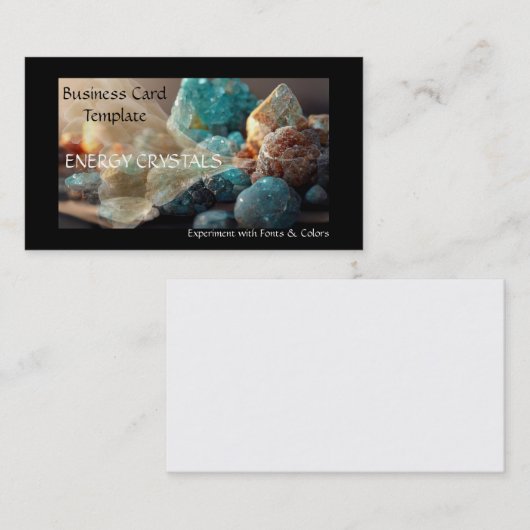 鉱物結晶エネルギー霊気名刺 名刺 (正面/裏面)