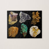 鉱物 – 銅Geodeマイカマラカイトアメジスト ジグソーパズル (横)