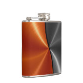 銀およびオレンジ金属鋼鉄金属2 フラスク (右)