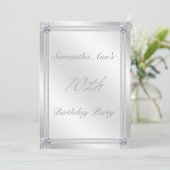 銀およびダイヤモンドの効果の第70誕生会 招待状 (スタンド正面)