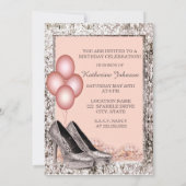 銀およびモモの第50誕生日のパーティの招待状 招待状 (裏面)