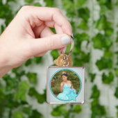 銀および水の水玉模様キンセアニェラKeychain キーホルダー (手)