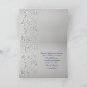 銀および海軍写真のサンキューカード サンキューカード (内部)