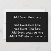 銀および白いバラの十字 招待状 (裏面)