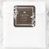 銀および茶色の包装ラベルプロフェッショナル スクエアシール (バッグ)