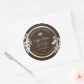 銀および茶色の包装ラベルプロフェッショナル ラウンドシール (封筒)